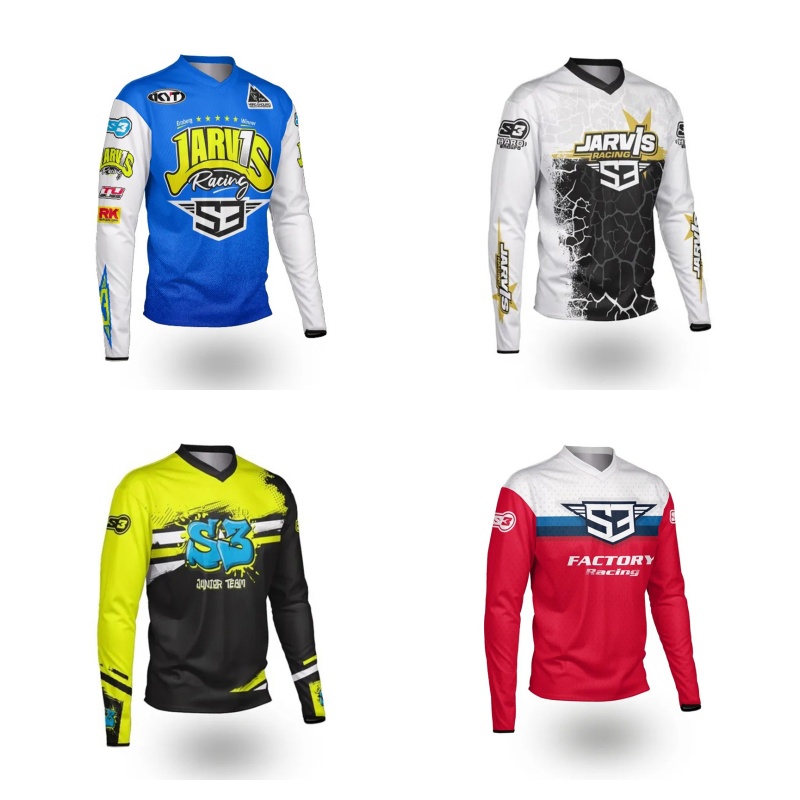 Mountain Biking Trails - S3 Parts Enduro Langarm-Trikot DH Motocross